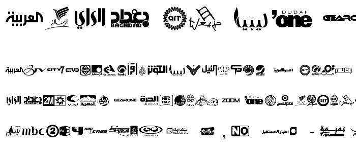 Arab TV logos font